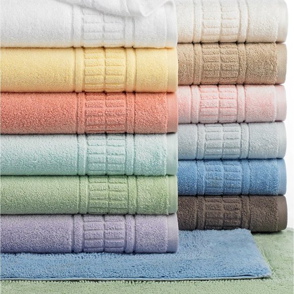 Martha Stewart Collection 100% Cotton Plush 20" x 30" Tub Mat - Hydrangea Blue - Picture 2 of 4